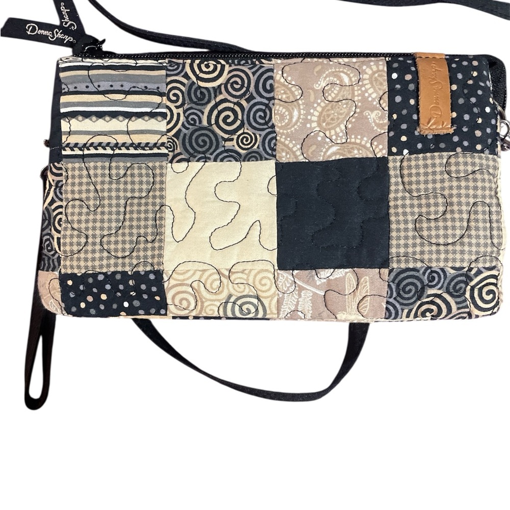 Patchwork Crossbody Bag By Donna Sharp - Black An… - image 1